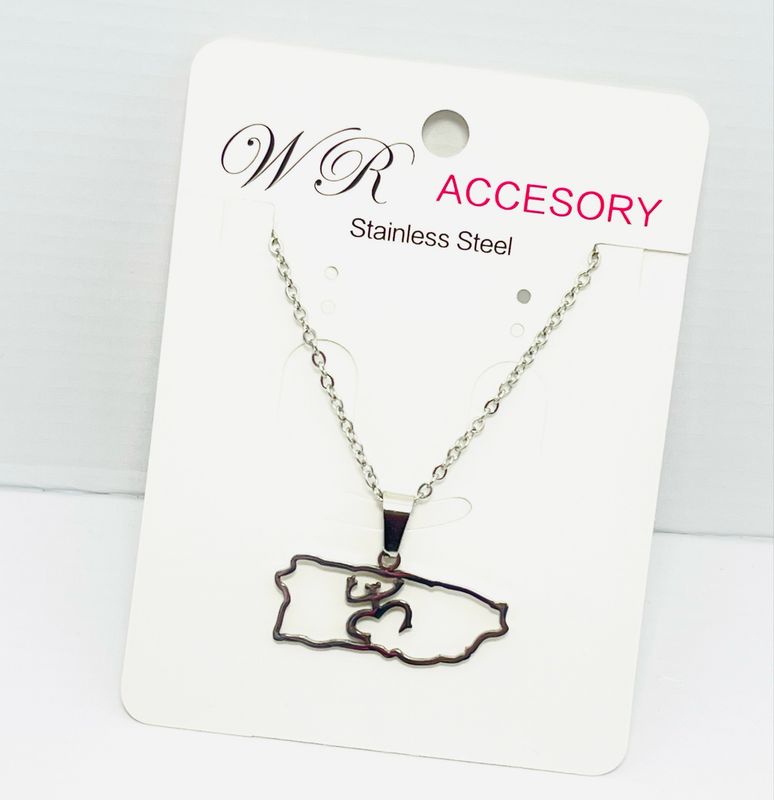 Cadena stainless steel #1078 mapa coquí 