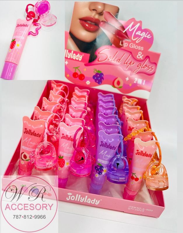 RCS-0733 2 in 1 Lip Gloss &amp; Lip Balm 24 pcs