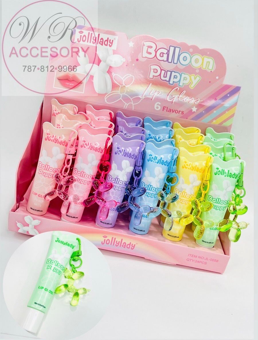 RCS-0741 Balloon Puppy Lip Gloss 24 pcs