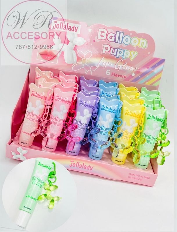 RCS-0741 Balloon Puppy Lip Gloss 24 pcs
