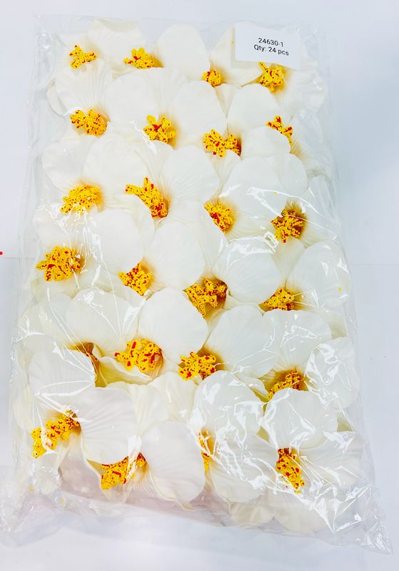 24630-1 Flor Amapola Blanca 24Pcs