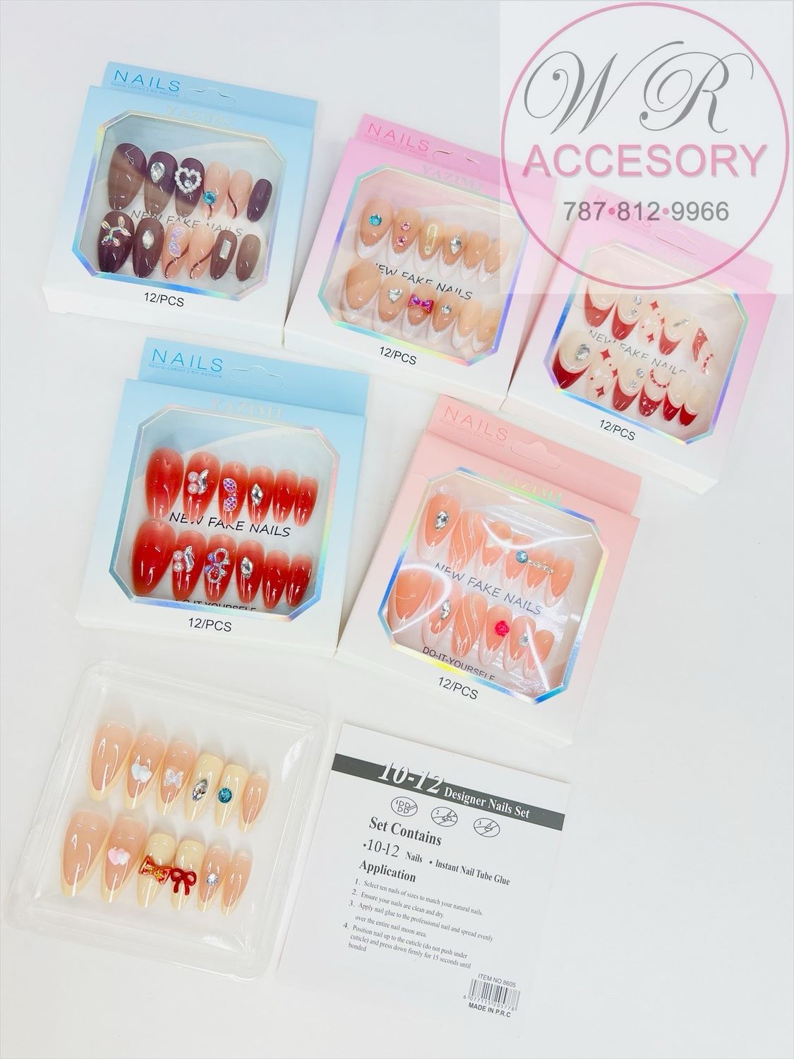 RAN-0279R Press On Nails