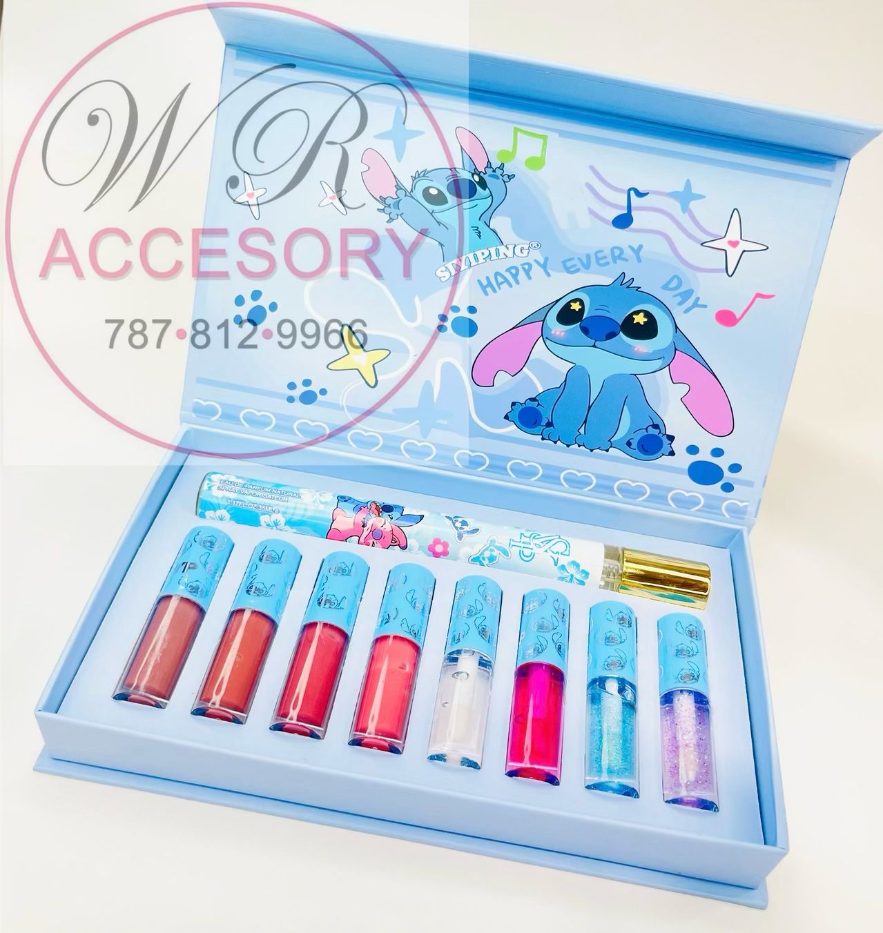 ANV-1004 1 Perfume &amp; 8 mini Lip Gloss