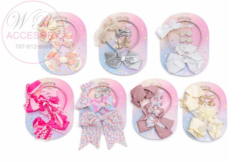 HMBE0009 Lazos &amp; Diademas para el Cabello 6 pcs