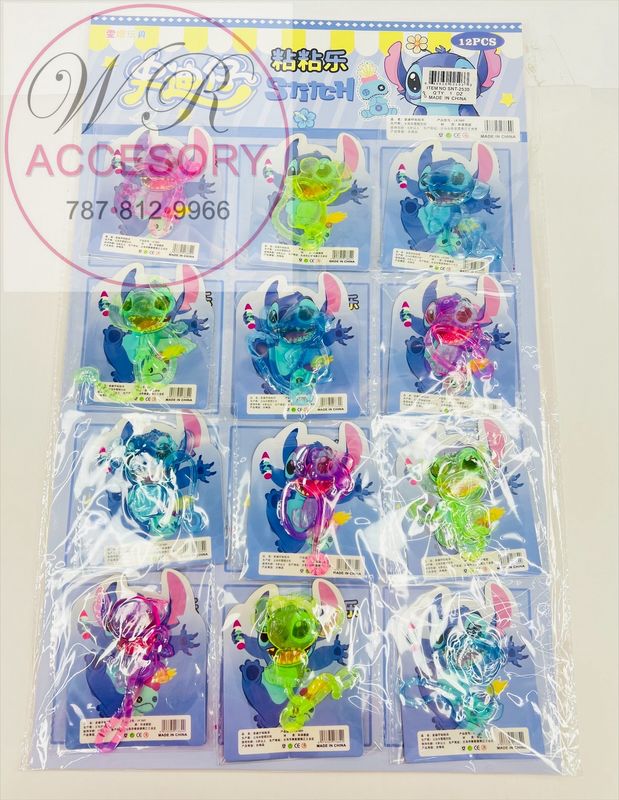 SNT-2530  Stitch sticky toy 12 pcs
