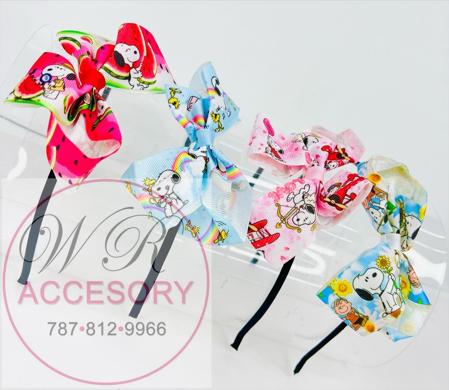 RHB-0496R Diademas Snoopy 12 pcs