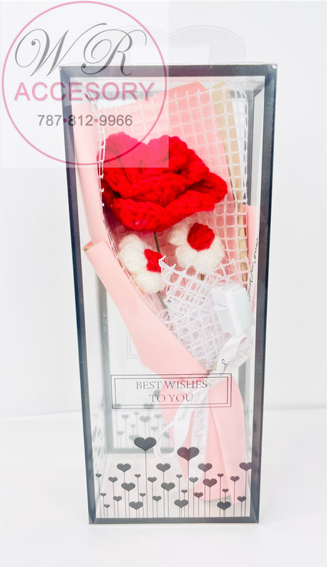 SLP-7580 1pcs Flower Bouquet Red &amp; White