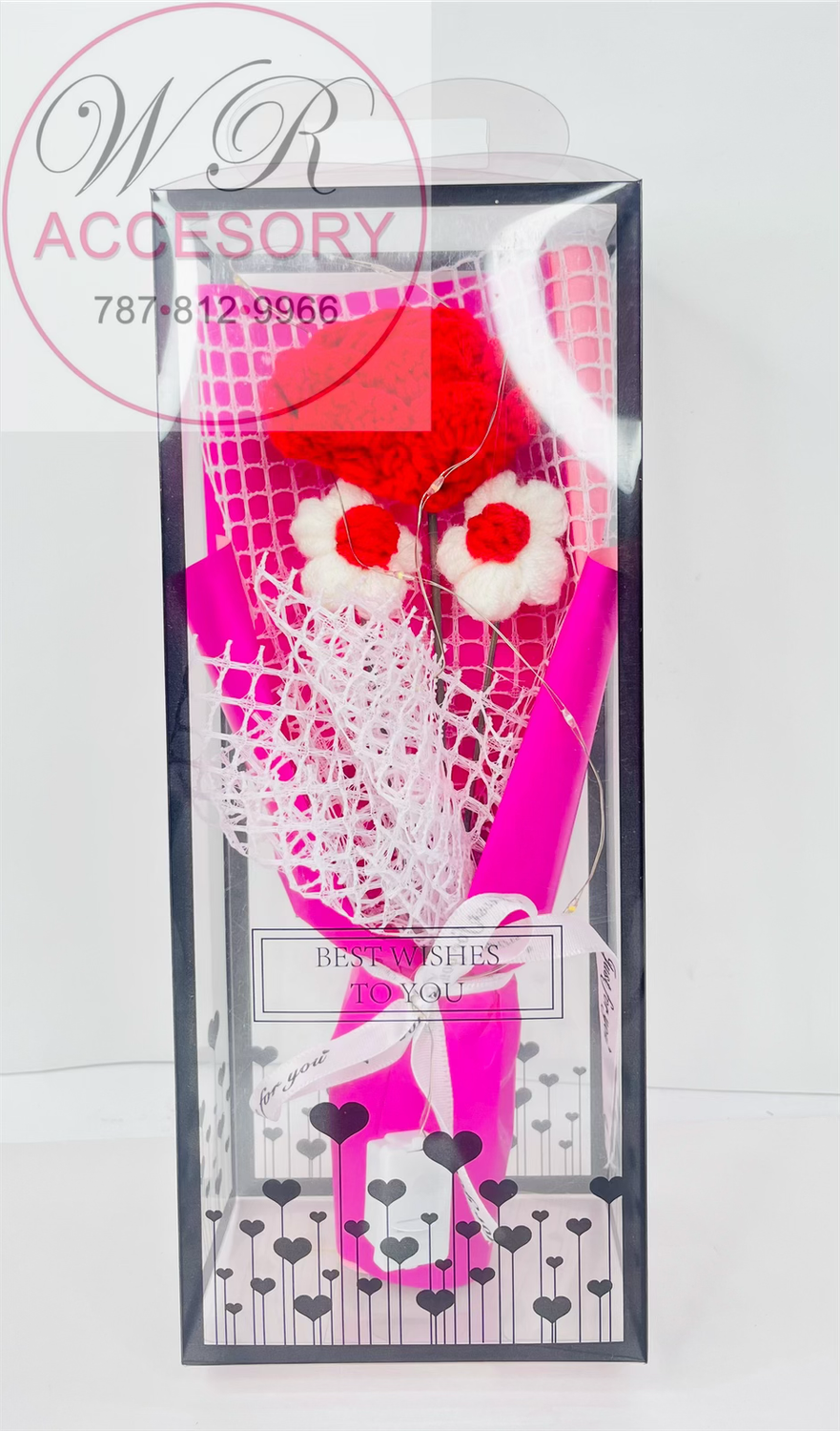 SLP-7580 1pcs Flower bouquet Pink