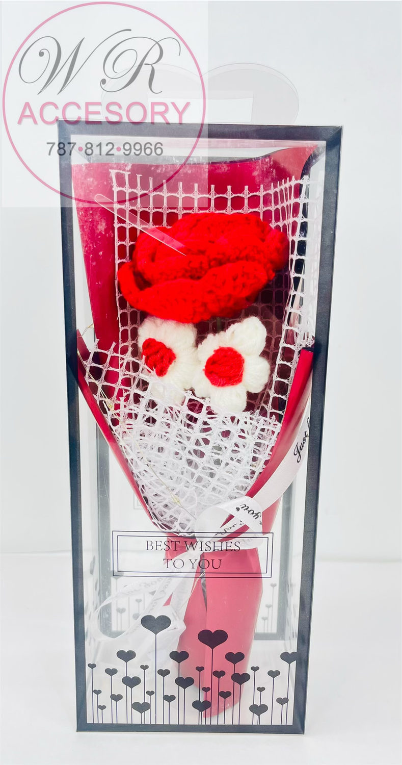 SLP-7580 1pcs Flower Bouquet Red
