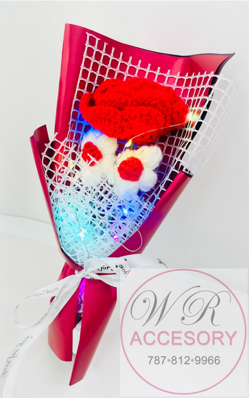 SLP-7580 1pcs Flower Bouquet Red