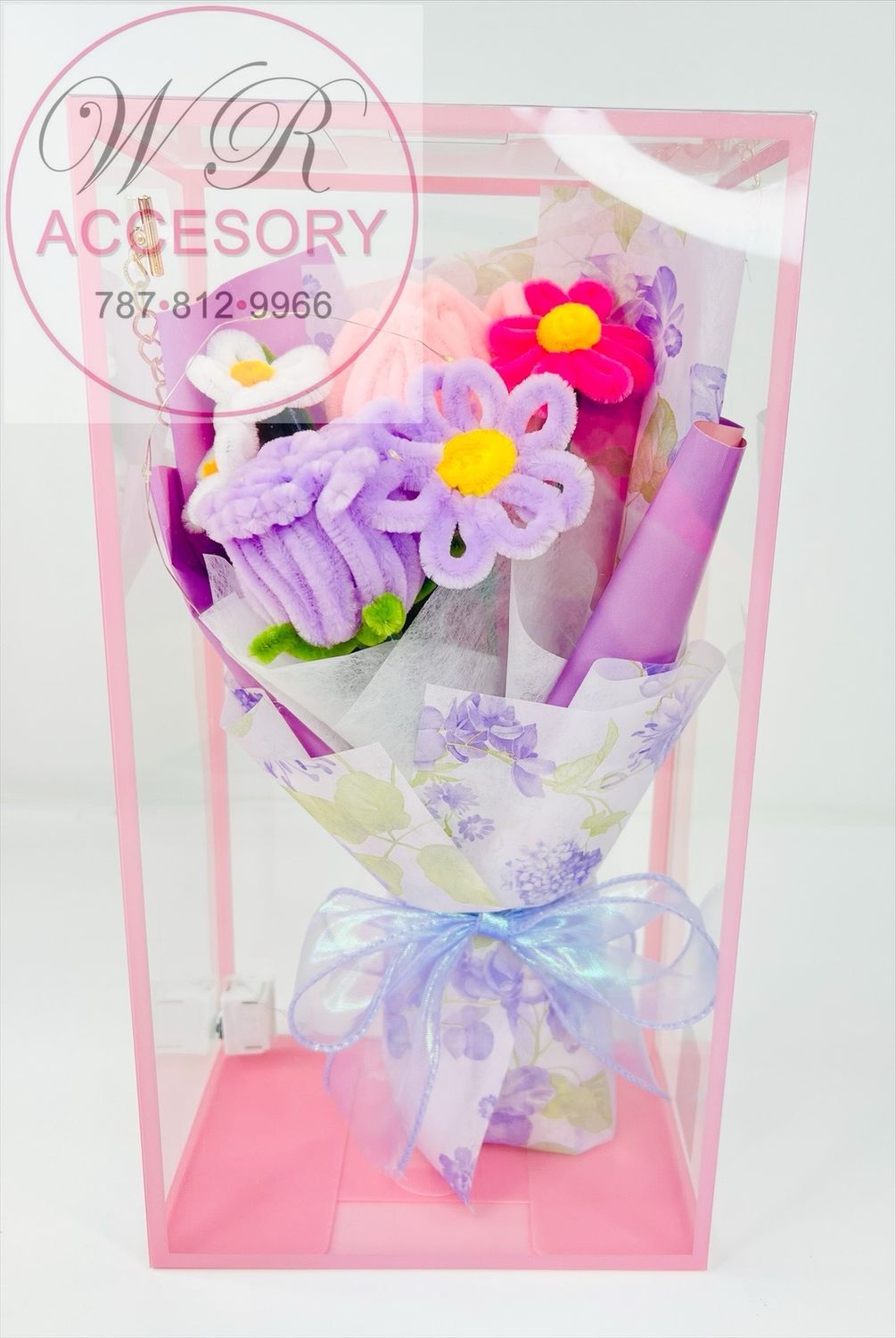 SLP-7582 1PCS Flower Bouquet Purple