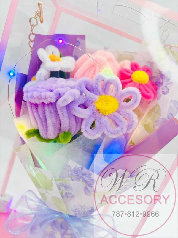 SLP-7582 1PCS Flower Bouquet Purple