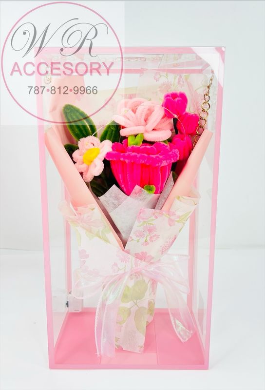 SLP-7582 1PCS Flower Bouquet Pink