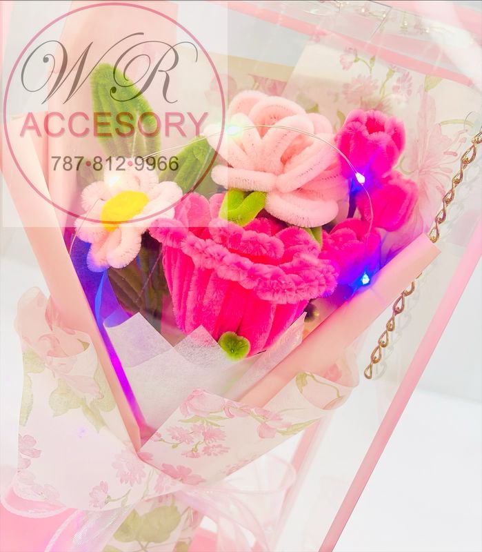 SLP-7582 1PCS Flower Bouquet Pink