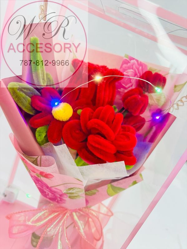 SLP-7582 1PCS Flower Bouquet  Red
