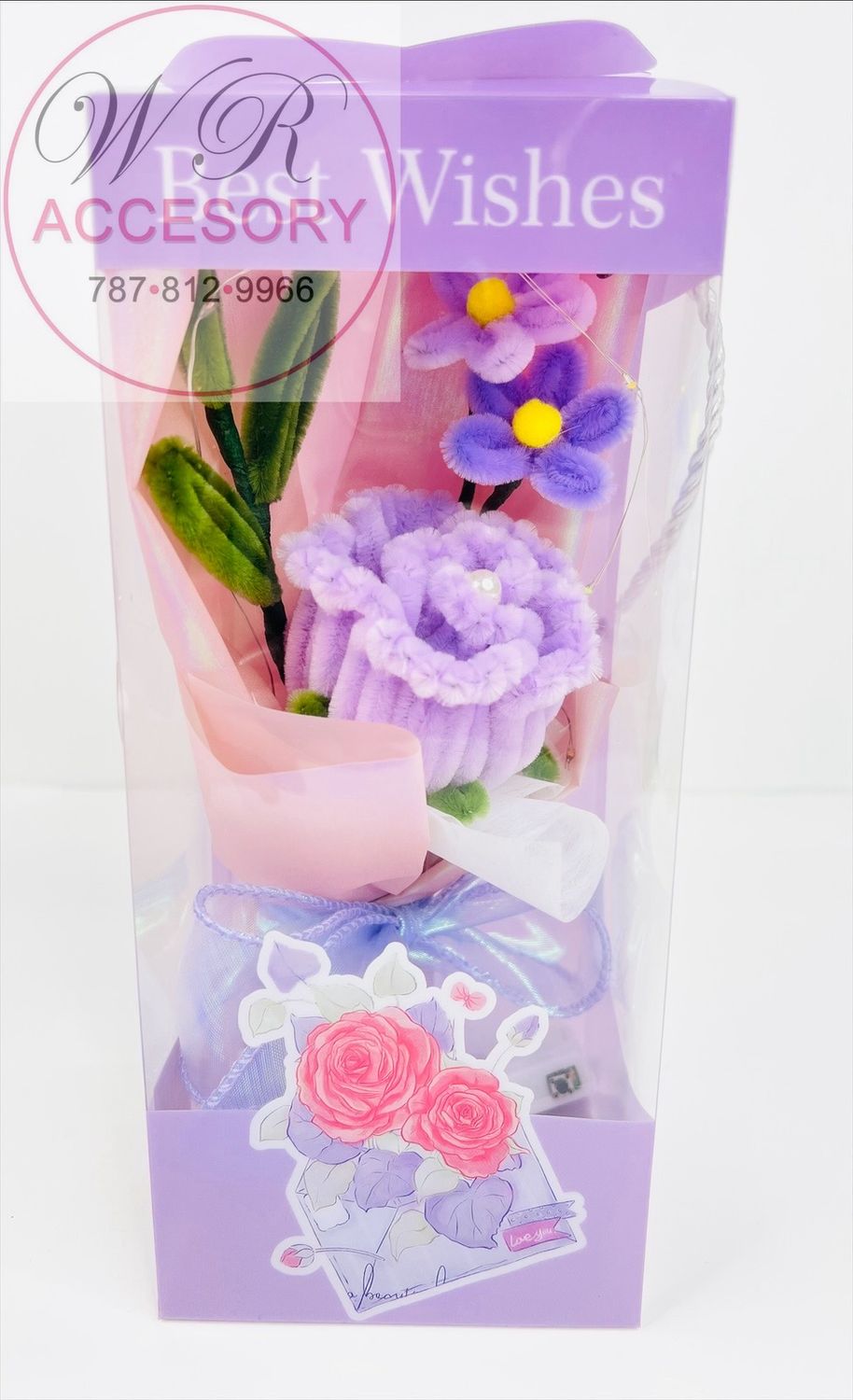 SLP-7584 1PCS Flower Bouquet Purple