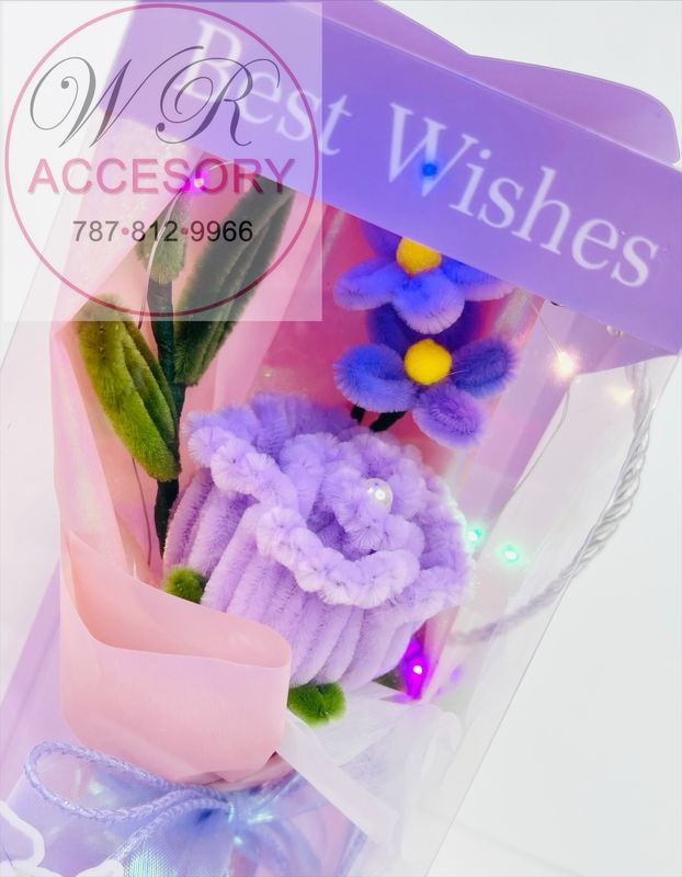 SLP-7584 1PCS Flower Bouquet Purple