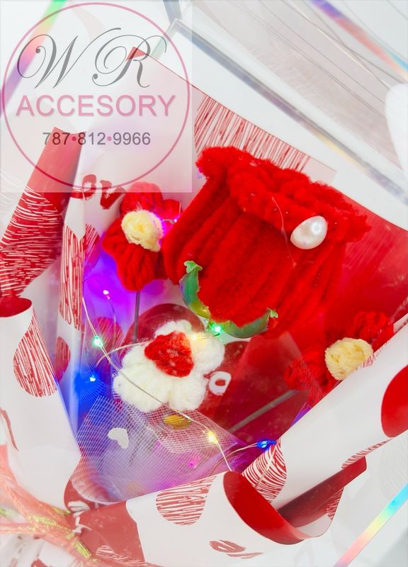 SLP-7579 1PCS Flower Bouquet Red