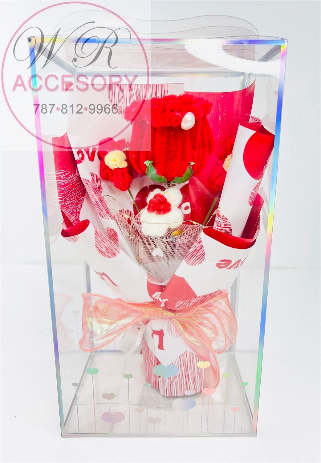 SLP-7579 1PCS Flower Bouquet Red