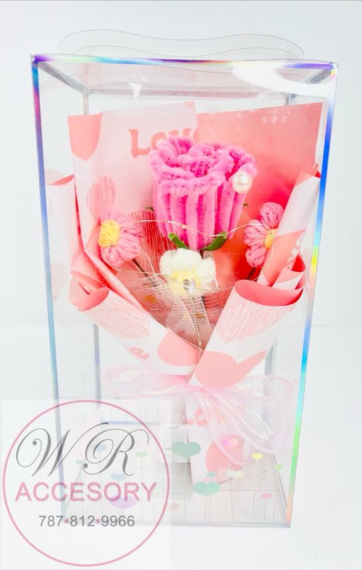 SLP-7579 1pcs Flower Bouquet Light  pink 
