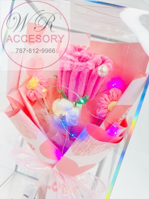 SLP-7579 1pcs Flower Bouquet Light  pink 