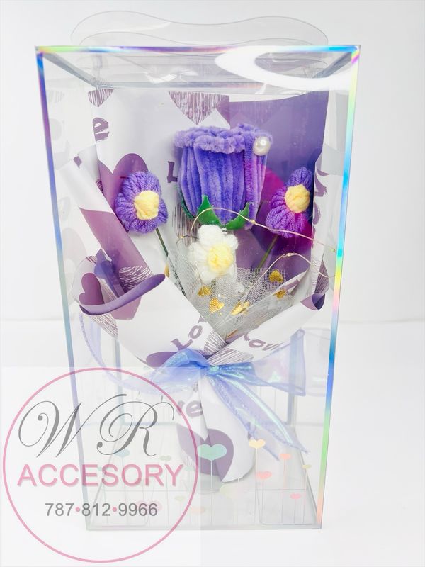SLP-7579 1pcs Flower Bouquet Purple