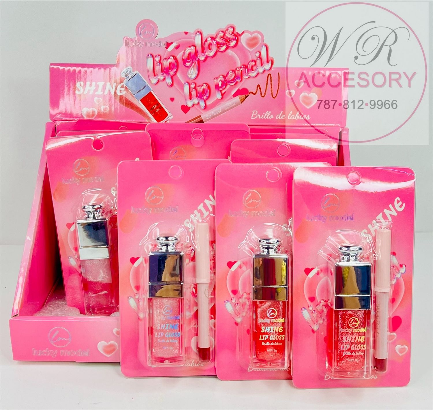 DNV-3306/ ANV-0935 Lip gloss and lip pencil 12pcs