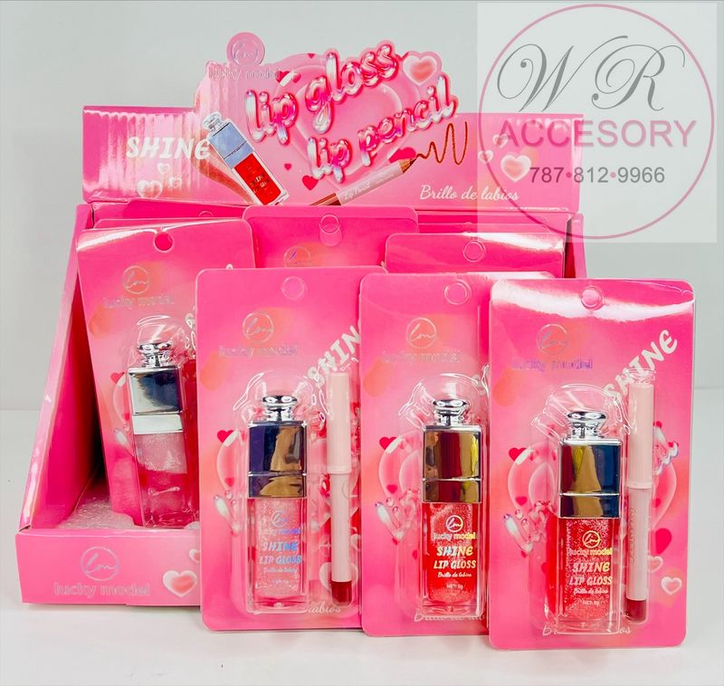 DNV-3306 Lip gloss and lip pencil 12pcs