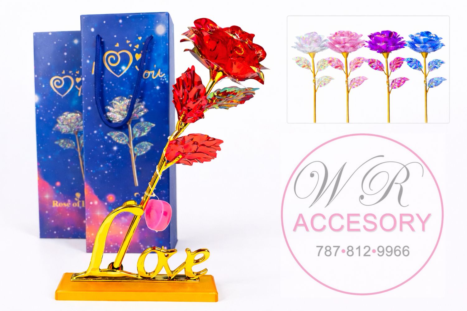 TQY-6707KY Galaxy Rose Stand 6 pcs