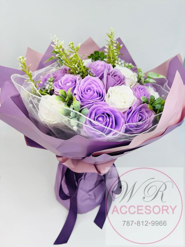 SLP-7587 Flower Bouquet Purple 1 pcs