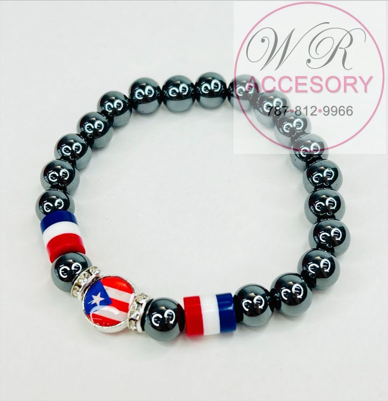 PBR1516PR Pulsera Puerto Rico 12pcs