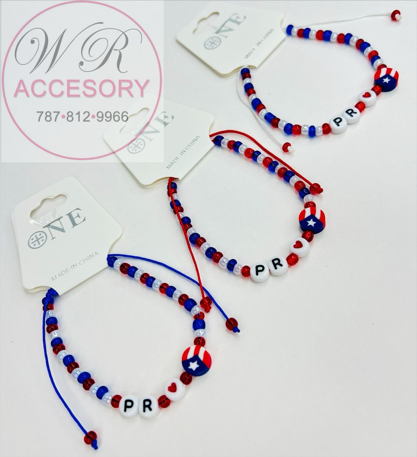 PBR1513PR Pulseras de Puerto Rico 12pcs 