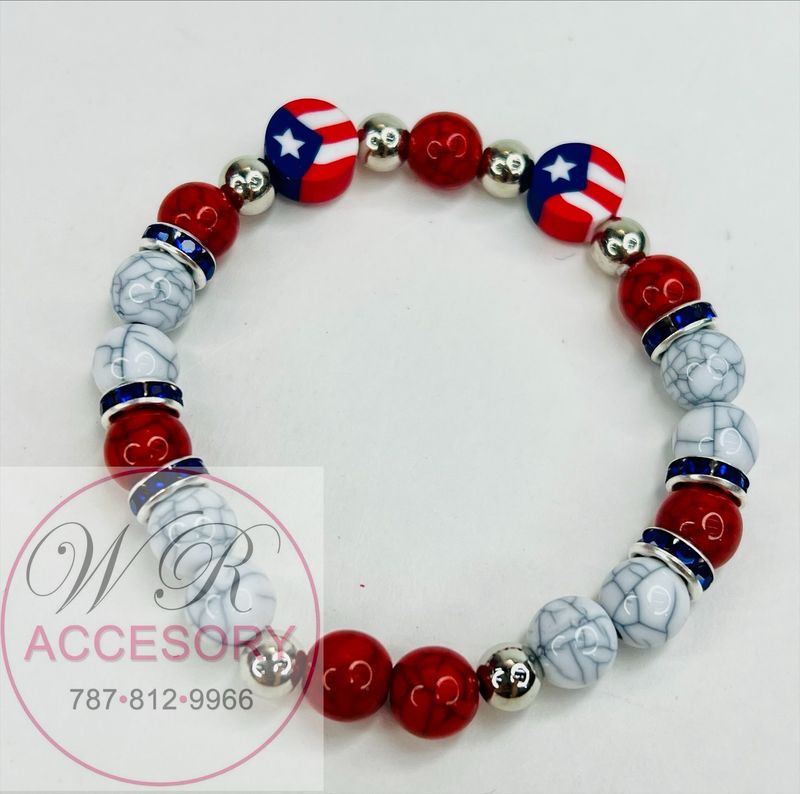 PBR1504 Pulseras Puerto Rico 12pcs