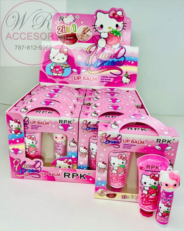 PCOS 10121 Hand cream and lip balm 2 in 1 12Pcs 