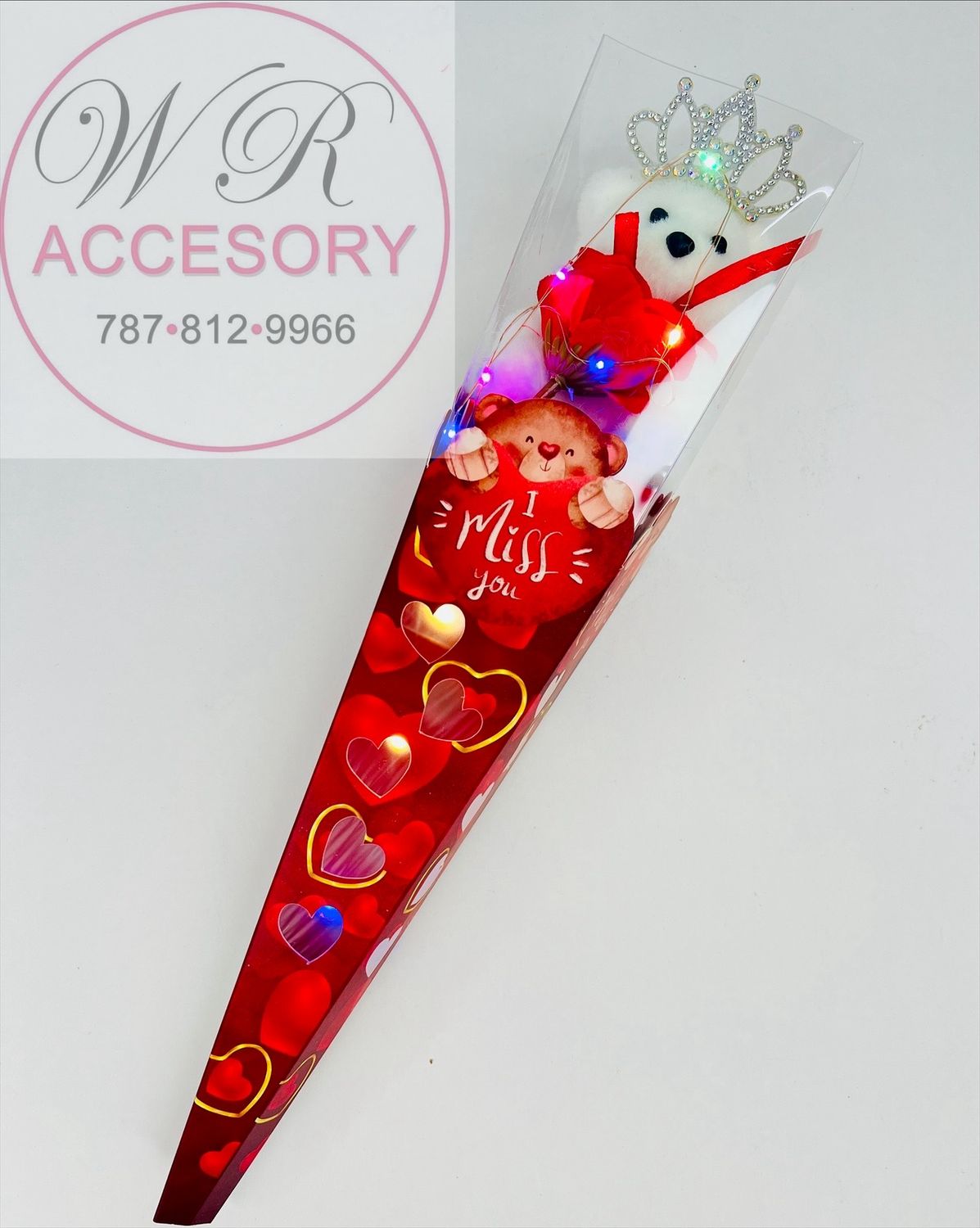 SLP-7454 Flor de osito 12Pcs 