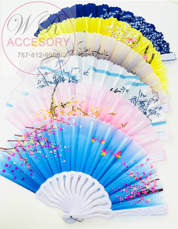 RNT-1562R Abanicos de Mano 12 PCs