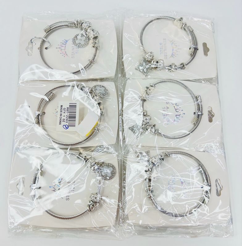 RBT-2283 pulseras stainless steel 12pcs