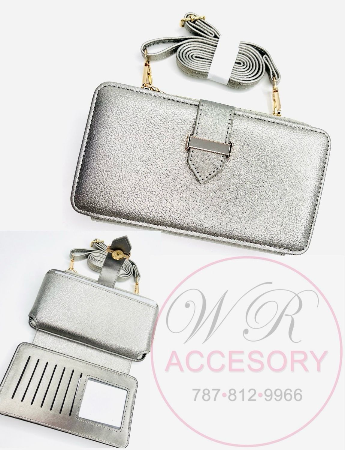 W2346 PEWTER  Wallet Viajera