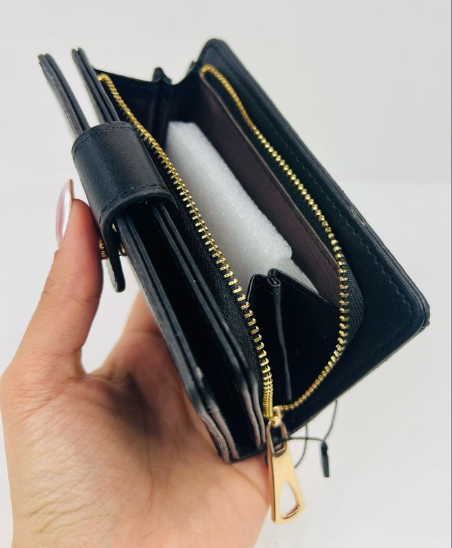 W2037 BK BLACK wallet de dama 