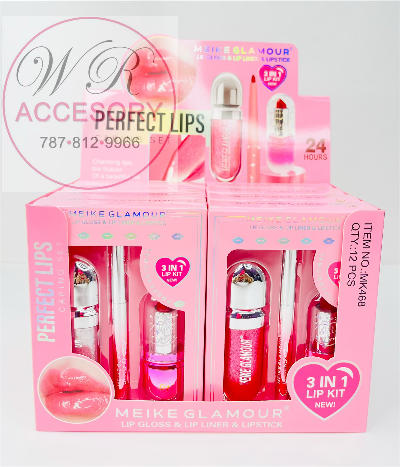RCS-0881 12Pcs 3 in 1 LIP KIT