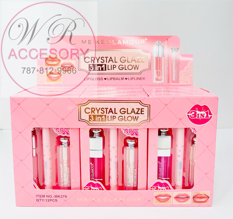 RCS-0882 12Pcs 3 In 1 Lip Glow