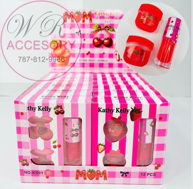 RCS-0888 12Pcs Lip Gloss &amp; Lip Balm