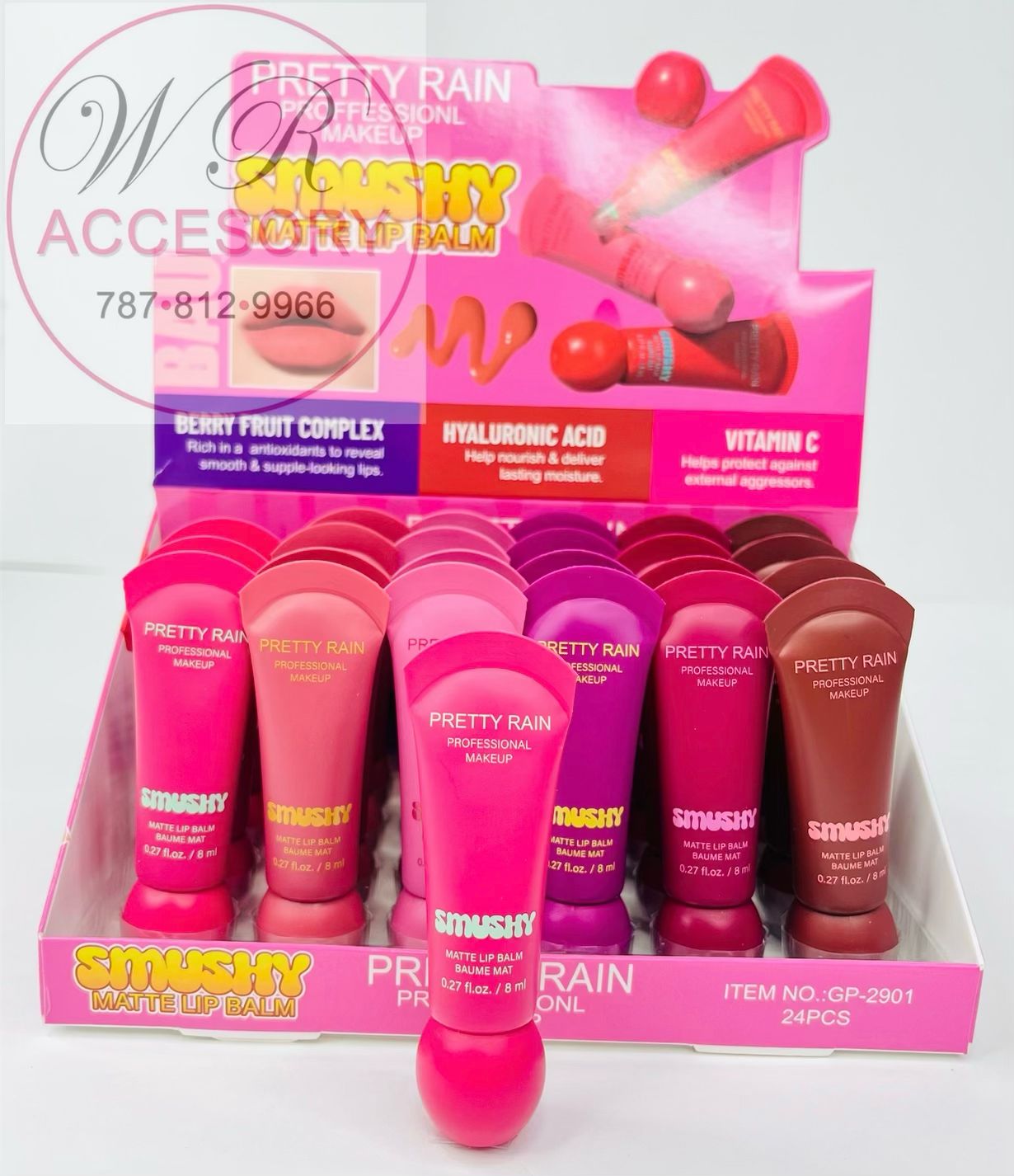 RCS-0884 24pcs Smushy Matte Lip Balm 