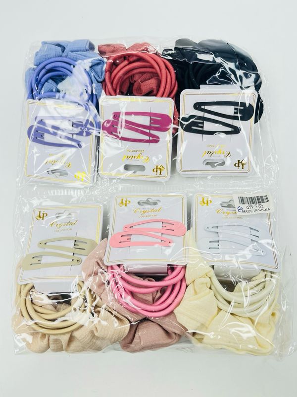 YHS-2221NP moños más pinches 12Pcs 