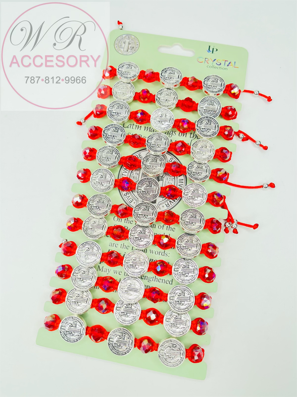 YBT-1881RDCD Pulseras de hilo 12Pcs 