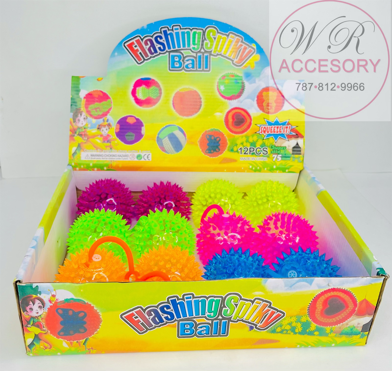 ETC-1486 Flashing spiky ball 12pcs 