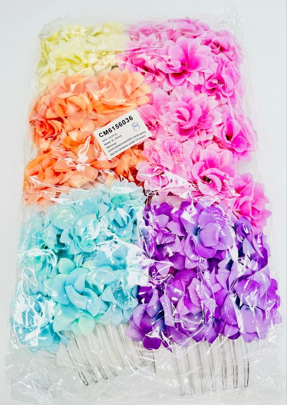 CM6156036 Peinetas de flores 12Pcs 