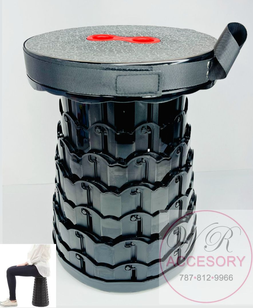 1512 Negro Telescopic stool 1pcs 
