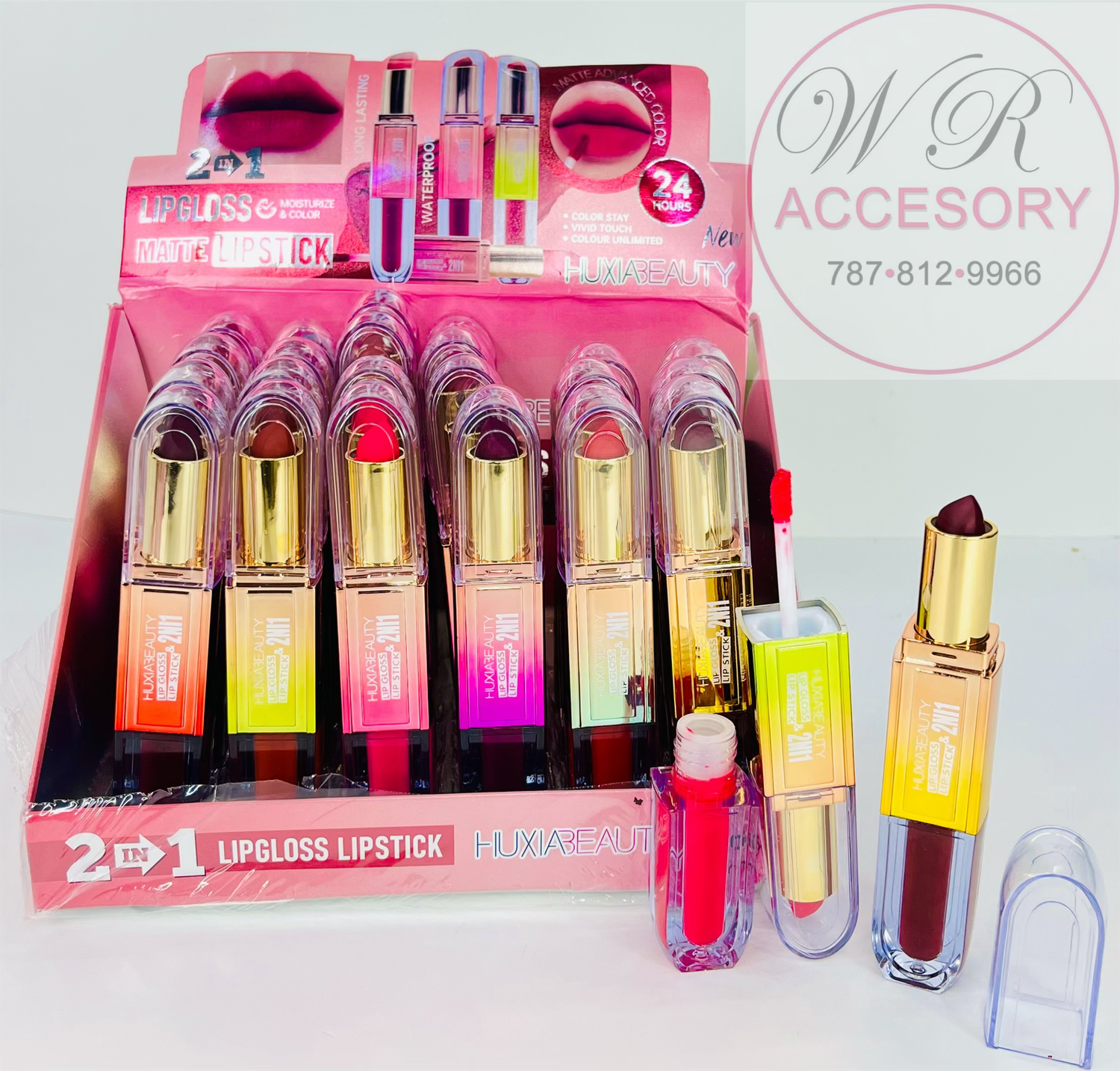 ANV-1394 lipstick Matte and Lip gloss 24pcs 