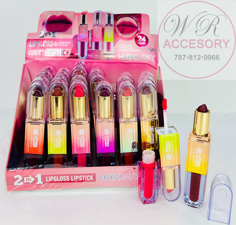 ANV-1394 lipstick Matte and Lip gloss 24pcs 
